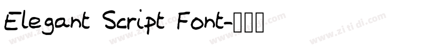 Elegant Script Font字体转换